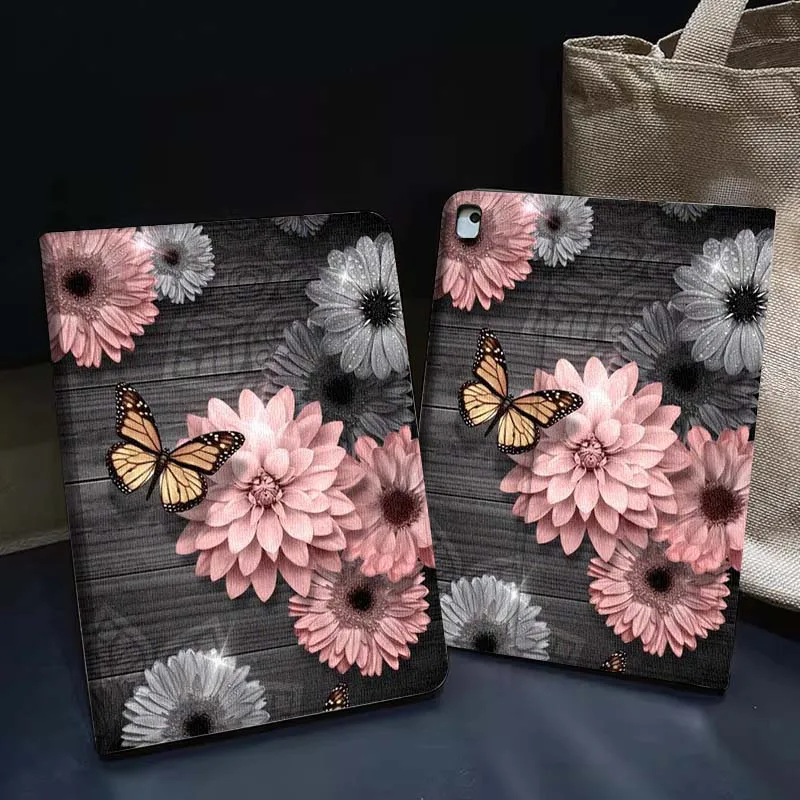 

Art Purple Butterfly Glitter Tablet Case For Apple iPad Air Pro mini 1 2 3 4 5 6 7 8 9 11 M2 M3 M5 M4 5th 6th 7th 10th 11th Gift