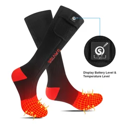 DAY WOLF-calcetines de esquí eléctricos para hombre y mujer, medias cálidas con calefacción recargable para exteriores, motocicleta, pesca, escalada, Campamento, Invierno