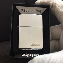 Mechero Zippo blanco Ice a prueba de viento, colección en caja