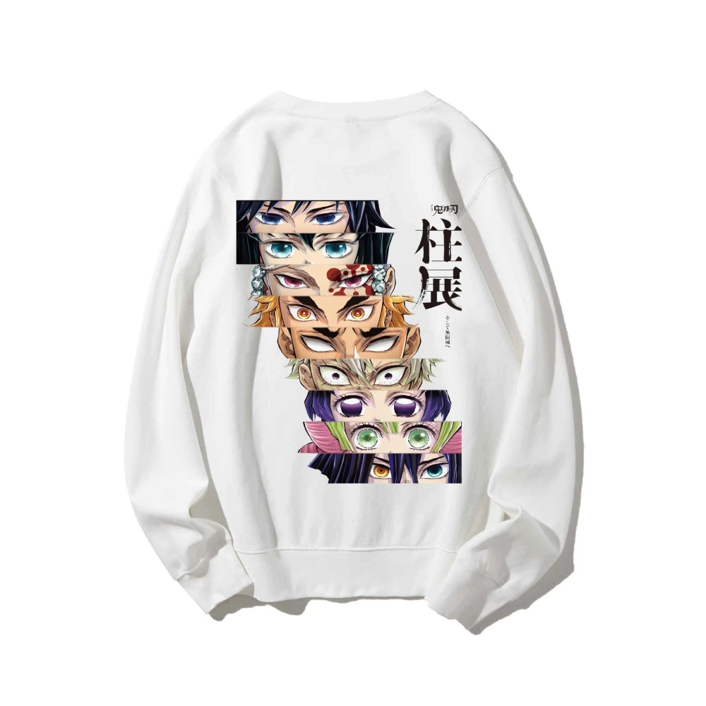 Unissex crewneck moletom demon slayer oversized streetwear masculino feminino pulôver com capuz camisola de mangas compridas topo outono na moda