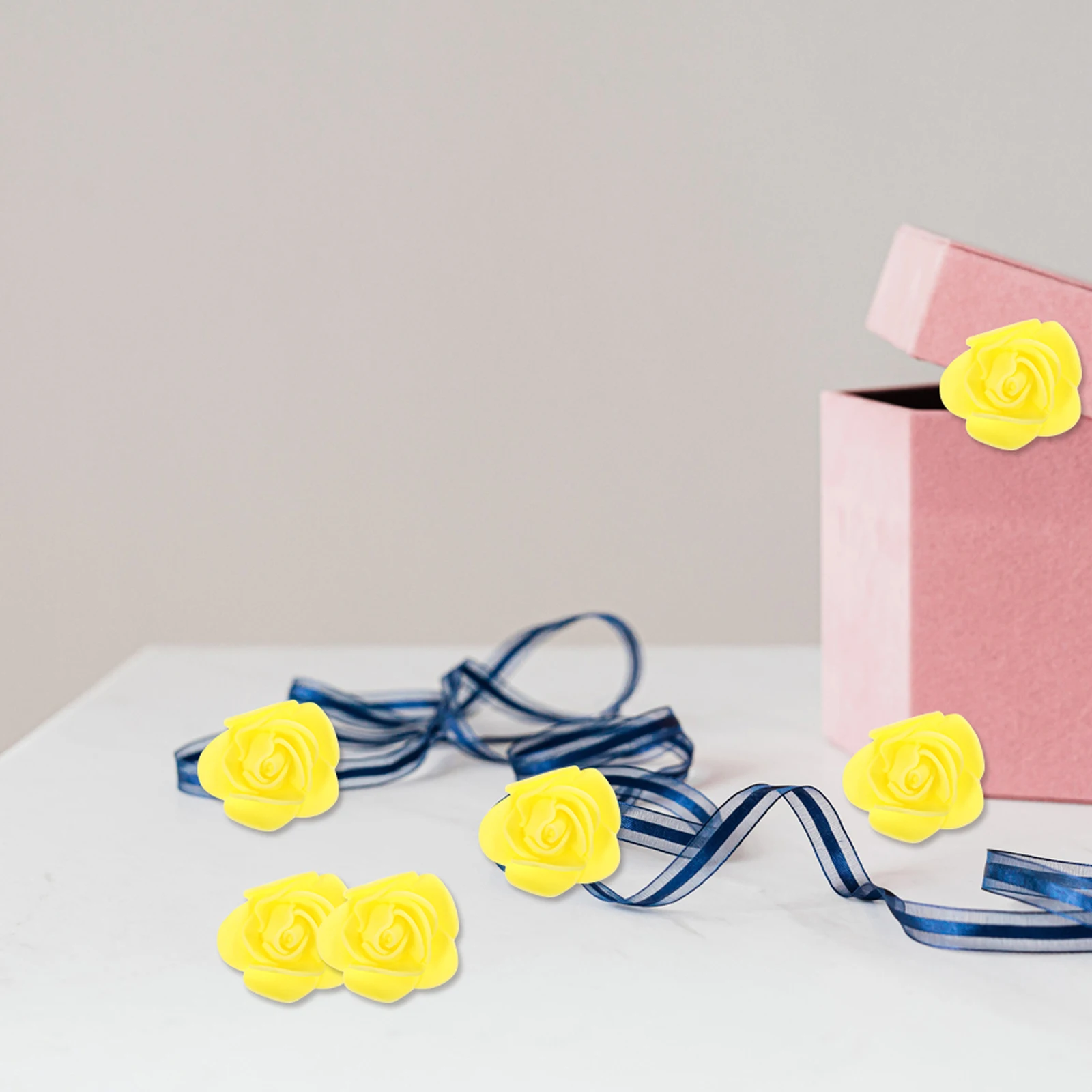 

60 Pcs Artificial Flowers Foam Roses Simulation Decor Bouquet Bedroom Romantic Wedding Party Valentine Craft Home