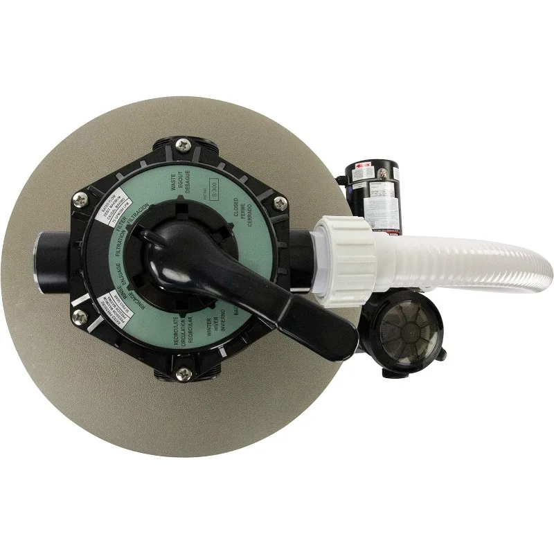 Rx Clear Radiant Complete Sand Filter System | for Above Ground Swimming Pool | Extreme Force 1 1/2 HP Pump | 22 Inch Tank