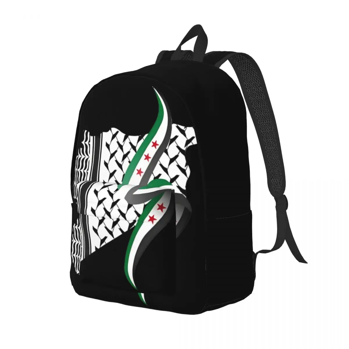 Syria Flag Backpack for Men Women Casual Student Hiking Travel Daypack Syrian Arab Republic Laptop Computer Canvas Bags Outdoor