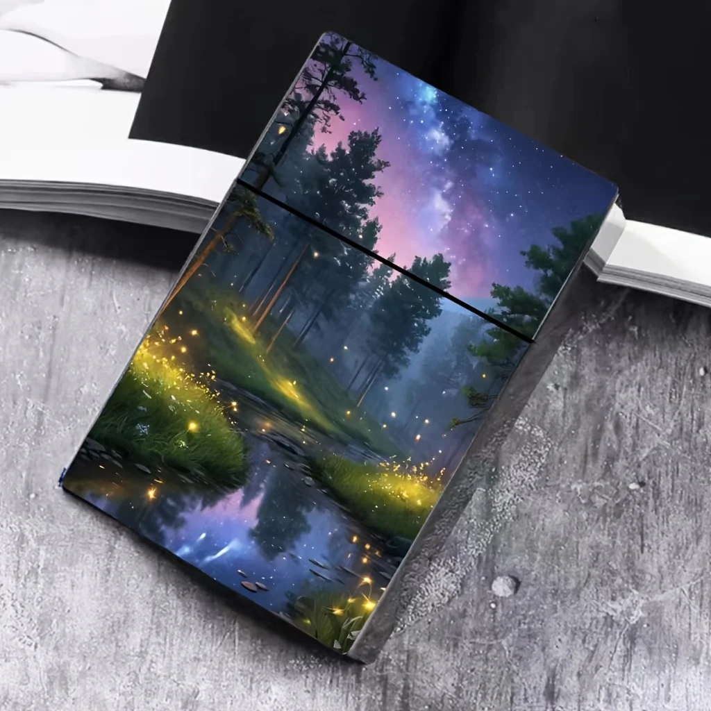 Anime landscape plastic men's cigarette case, birthday gift, romantic anniversary gift