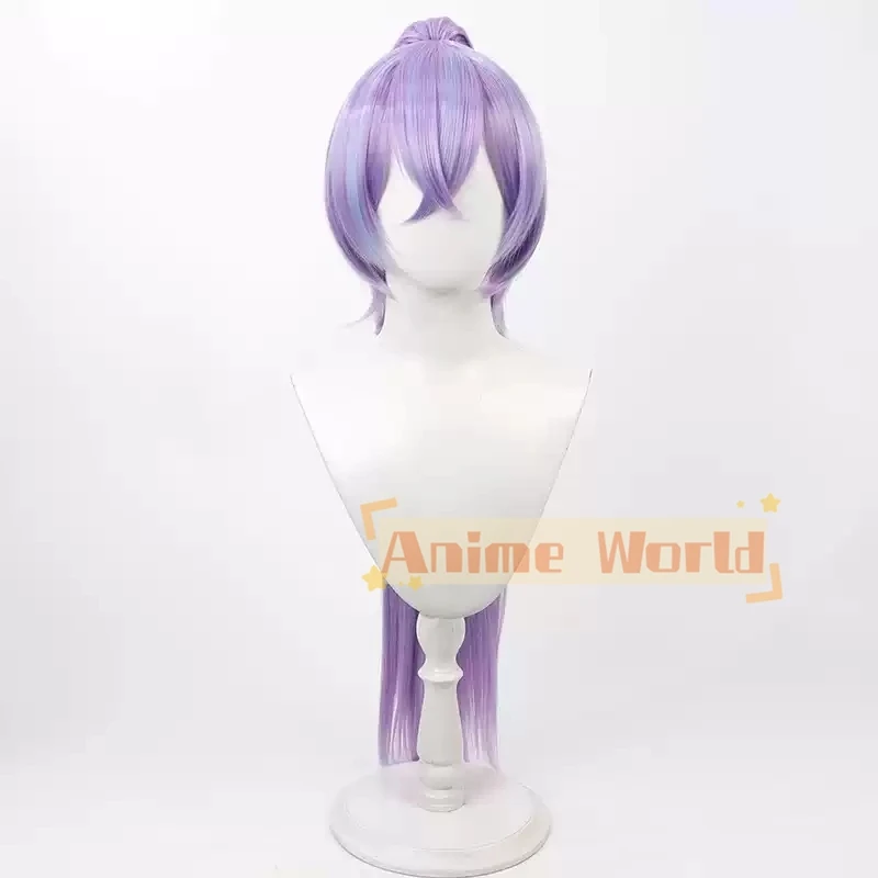 Vtuber Sexual Conversion Hoshirube Sho Cosplay Wig 70cm Long Purple Mixed Blue Heat Resistant Synthetic Hair Halloween Party Rol