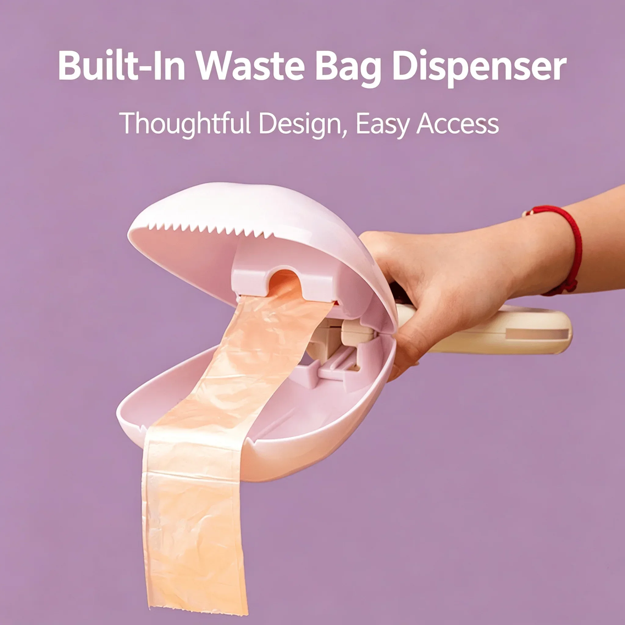Convenient Outdoor Dog Waste Picker Built-in Disposable Bag Holder Ergonomic Handheld Poop Collector for Daily Walking In Stock