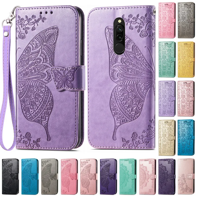 สําหรับ Xiaomi Redmi 8 กรณีกระเป๋าสตางค์หนังสําหรับ Xiaomi Redmi 8 กรณีกระเป๋าสตางค์หรูหราสําหรับ Redmi 8 Redmi8 กันชน Fundas coque