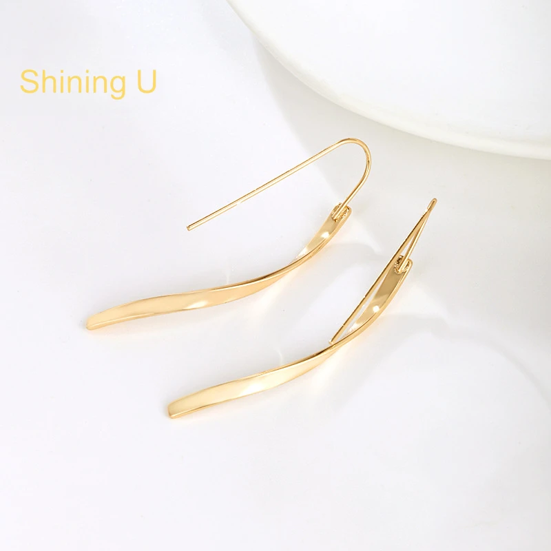 

Shining U Gold Color Dangle Earrings for Women Fahsion Jewelry New Year Gift