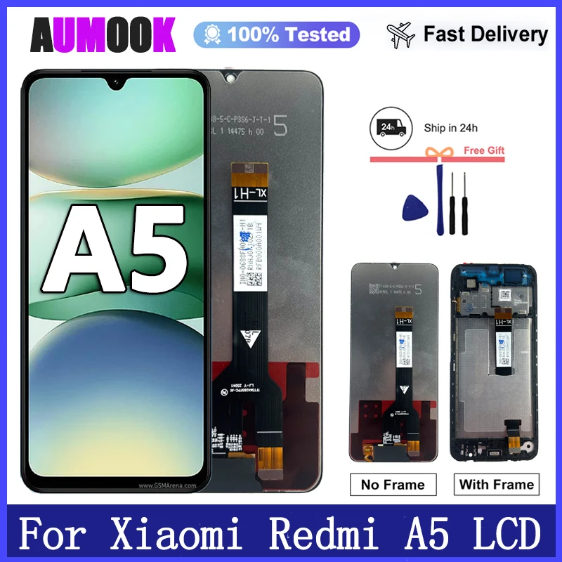 Novo display de 6,88 polegadas para Xiaomi Redmi A5, conjunto de tela LCD com digitalizador de toque para substituição da tela LCD do Redmi A5
