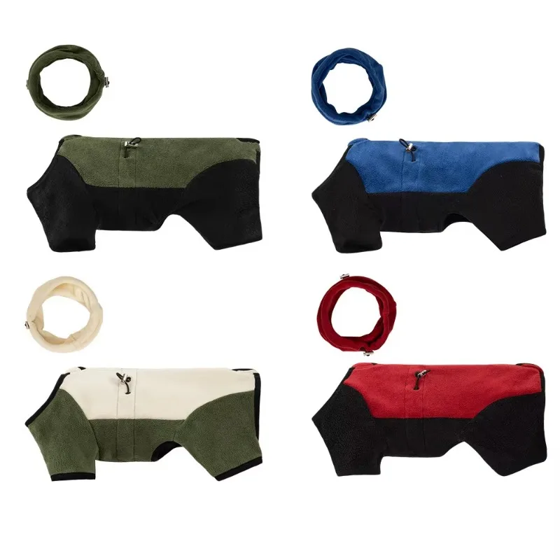 

Wind-proof High Collar Pet Jacket Soft Polar Fleece Warm Pet Coat Winter Fleece Whippet Vest Italian Greyhound Dog Clothes