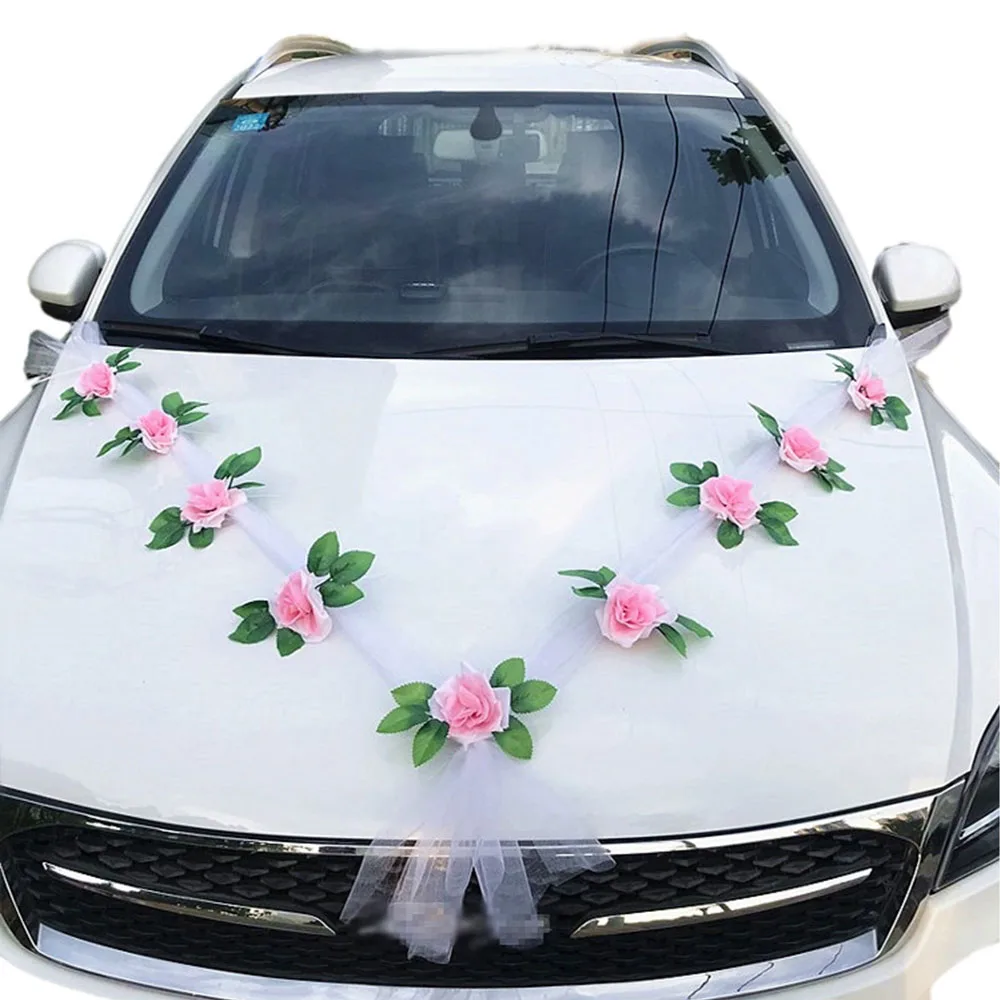 

Wedding Car Decorations Car Hood Decorative Flower for Wedding 9PCS Artificial Flowers for Car Front Hood Wedding Scene Party En