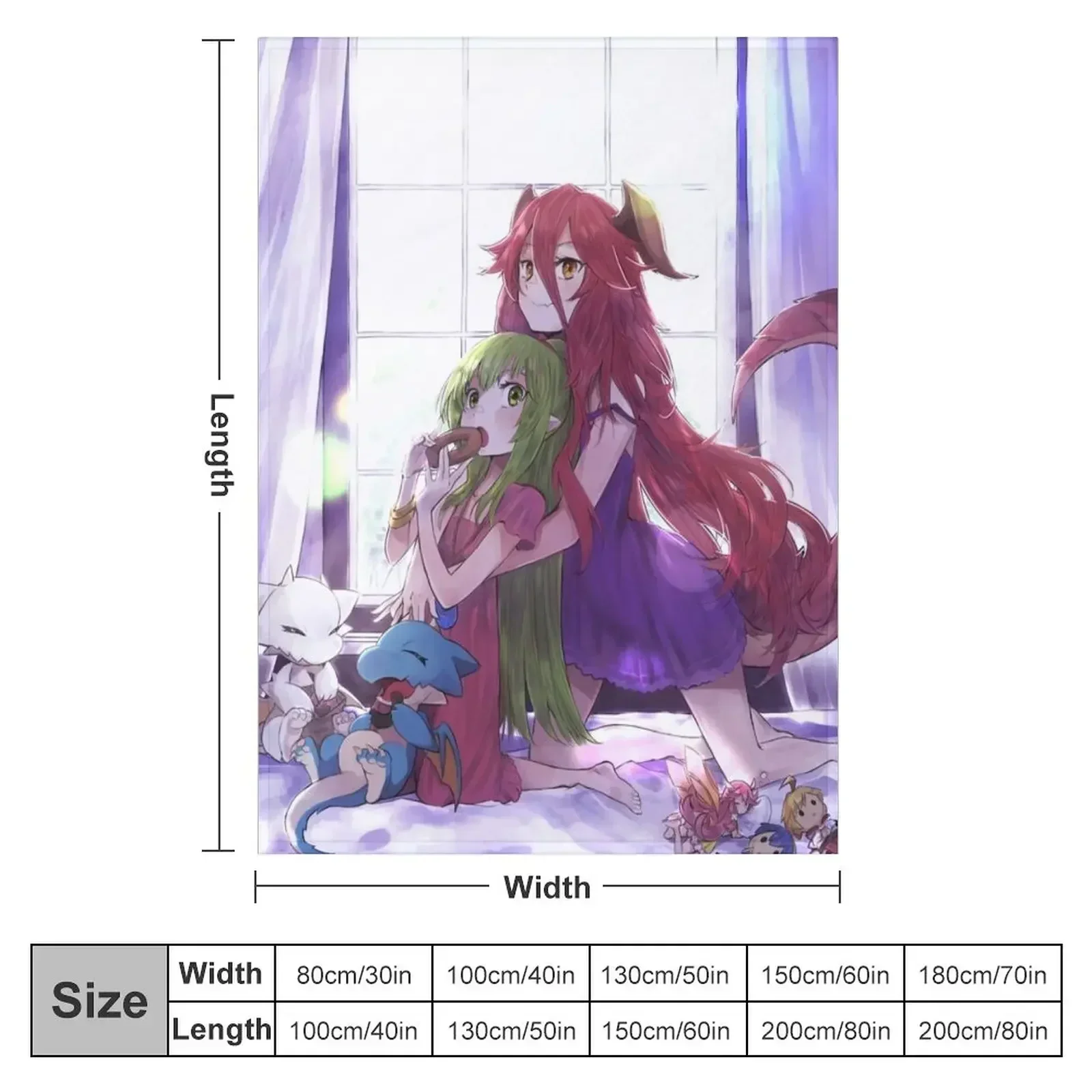 Dragalia lost x Fire Emblem | Notte x Mym Throw Blanket Flannel for winter Bed For Decorative Sofa halloween Quilt Blankets