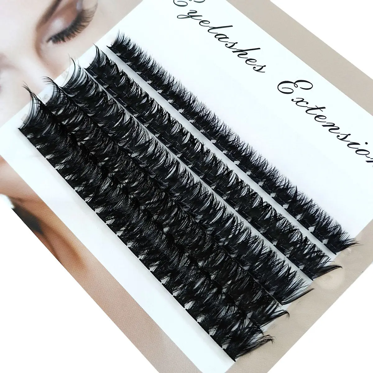 60D/70D/80D/90D/100D Mink Eyelashes 100Pcs Natural Eyelash extension 3D Russia Individual Eyelash Cluster Makeup Lashes Cilia