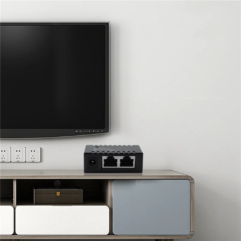 A13E-3X Poe Splitter Poe Injector Rj45 Dc 5.5Mm X 2.1Mm Input Passive Poe Adapter Connector For Ip Network Camera(Black)