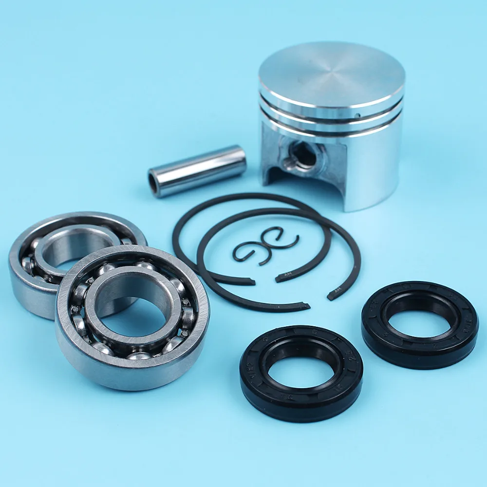 Imagem -04 - Pistão mm Pinos Anéis Circlips Kit Rolamentos Selos de Óleo para Stihl Ms170 017 ms 170 Motosserra Peças Reposição Reposição 37 mm