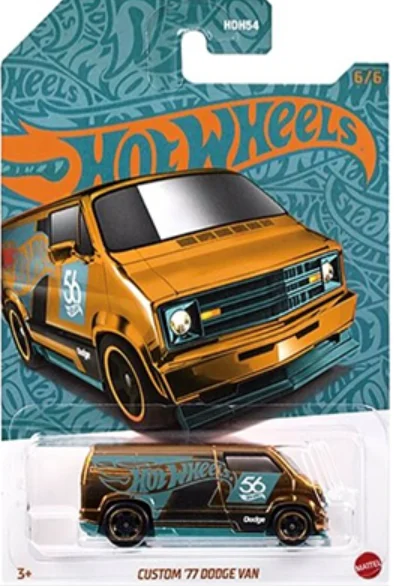 Hot Wheels Cars 56th Raijin Express 20 Toyota GR Supra Custom 77 Dodge Van 1/64 Metal Die-cast Model Toy Vehicles HDH54