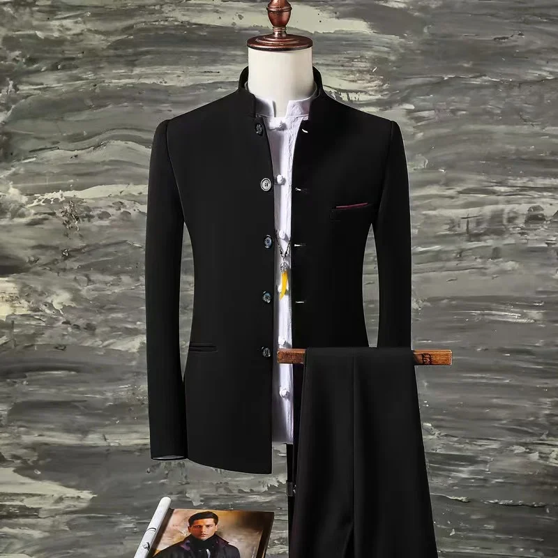 

BK341 2024 New Chinese Classic Wedding Groom Costume Set Men
