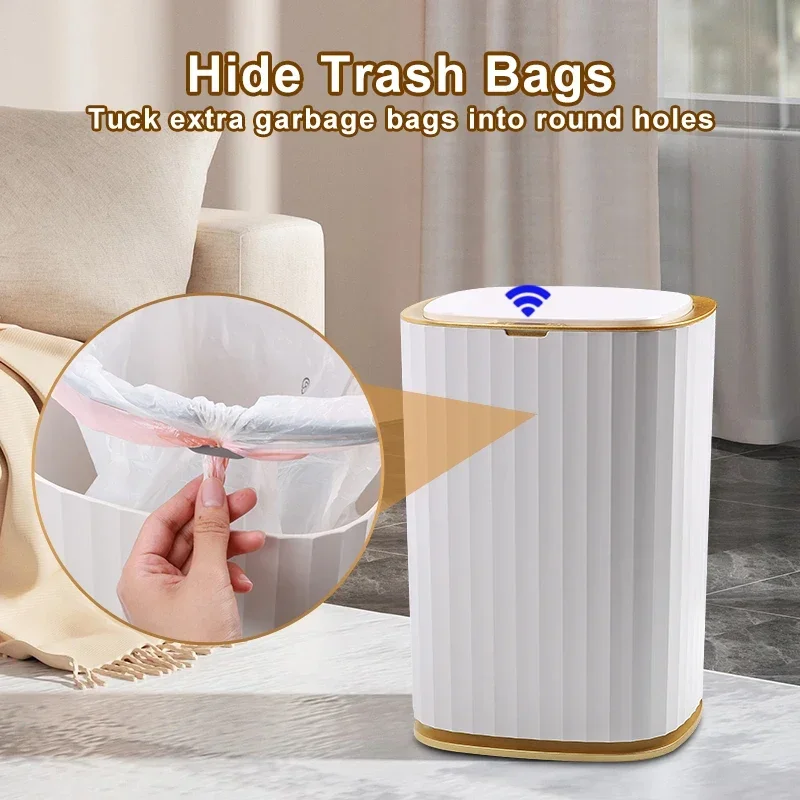 12L-15L Smart Home Automatic Sensor Trash Can Dustbin Waterproof Bin For Bathroom Living Room Kitchen Accessories