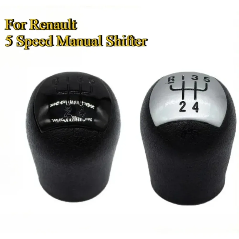 Gear Shift Knob for Renault Twingo Scenic for Laguna Kangoo Clio II 2 MK2 ABS Car Lever 5 Speed Manual Shifter Stick Pen Head