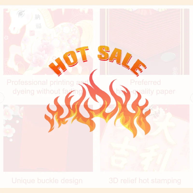 

6 шт. 2026 год лошади красный конверт счастливые красные карманы весенний фестиваль денежный конверт