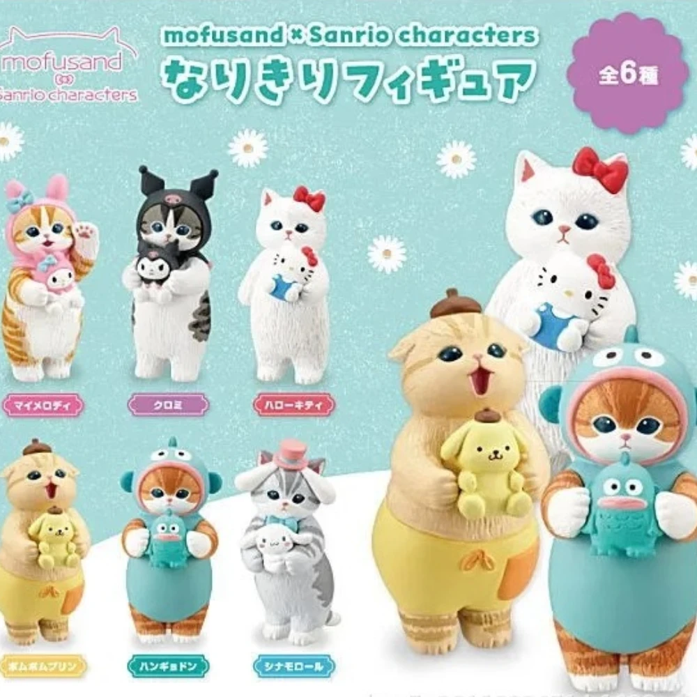 Mofusaes Shark Cat Blind Box Sanrios Cat Figures Toy Cute Ornaments Dolls Collectible Children's Gift