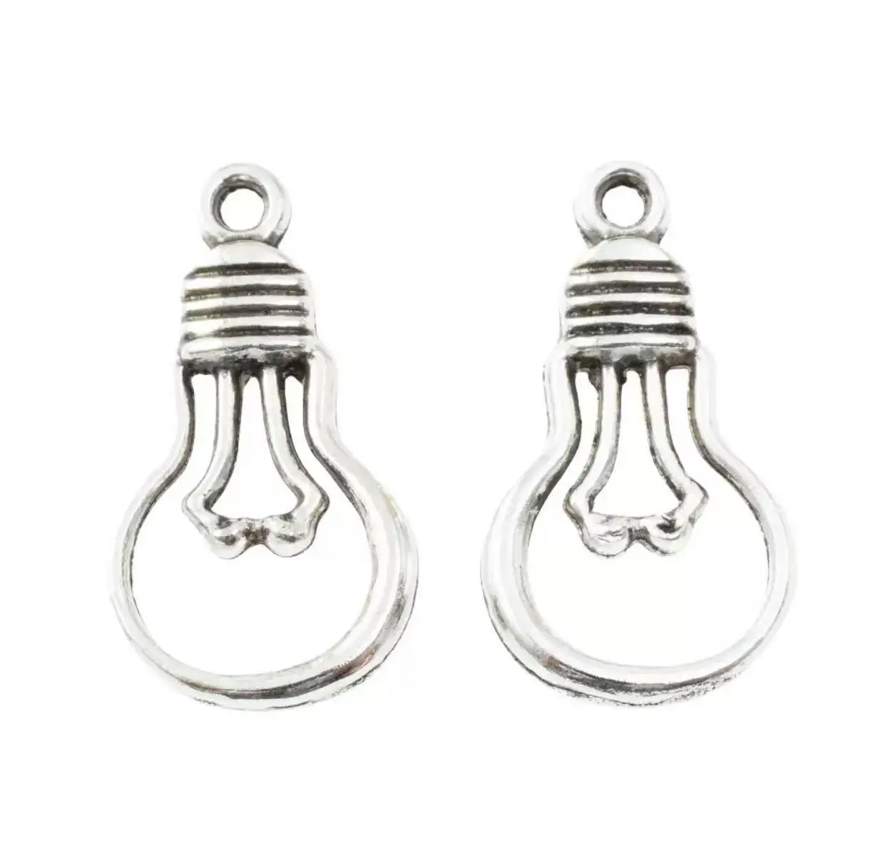 

20pcs 21*12mm Zinc alloy metal tibetan silver color plated nostalgic light bulb design charms for handmade T2597