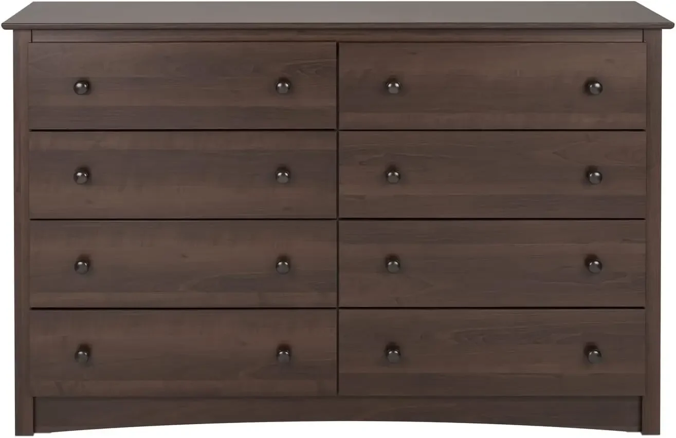 Fremont 8 Drawer Double Dresser for Bedroom, 15.75