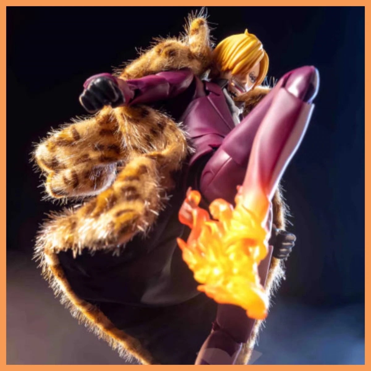 Handgefertigter japanischer Anime-Charakter im Maßstab 1:12, Sanji Sea Chef, Leopardenmuster, Mantel, Kleidungszubehör für Shf-Actionfiguren