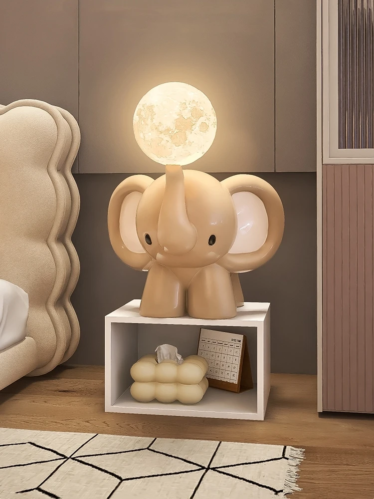 Home Decor Home Furniture Elephant Statue Bedside Table Art Ornaments Bedroom Furniture Animal Sculptures Nightstands Figurines