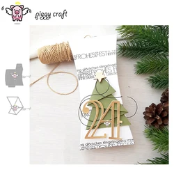 Piggy Craft metal cutting dies cut die mold Folding Christmas tree box Scrapbook paper craft knife mould blade punch stencils