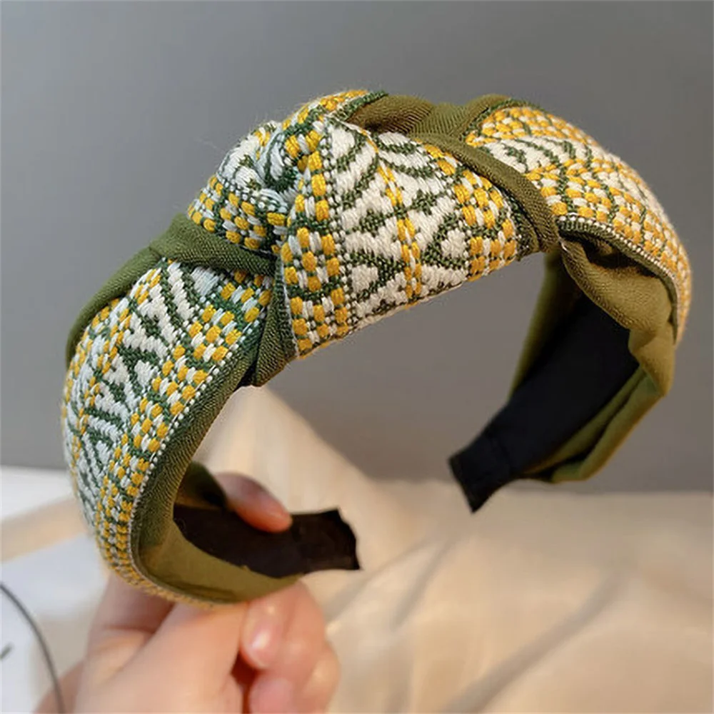 Vintage Knotted Wide Hairbands For Women Girl Headbands Vintage Fabric Hair bands Female Bohemia Hair Hoop Hair Accessories Gift