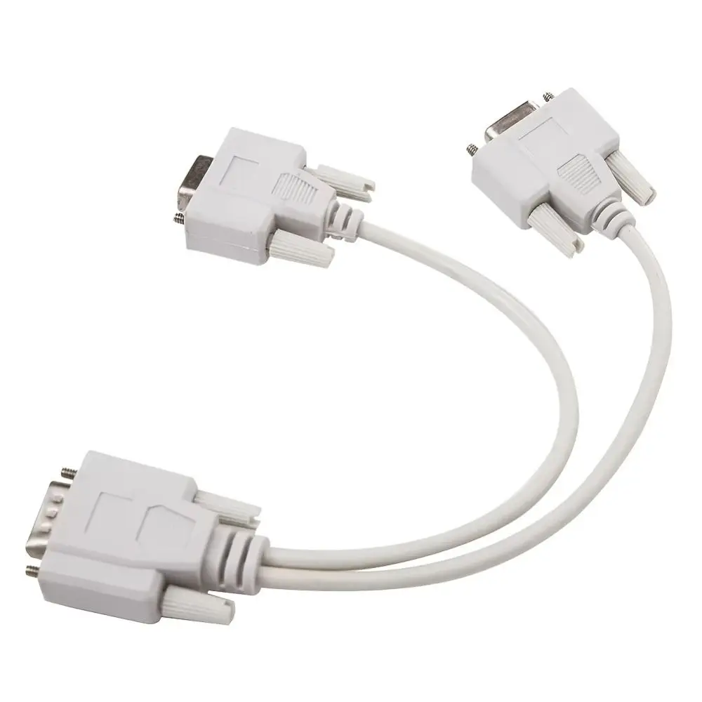 

Adapter Cable 15 PIN VGA Adapter Male To 2 Female Dual Port Y Adapter 25cm Length Splitter Design SVGA Adapter PC To Monitor