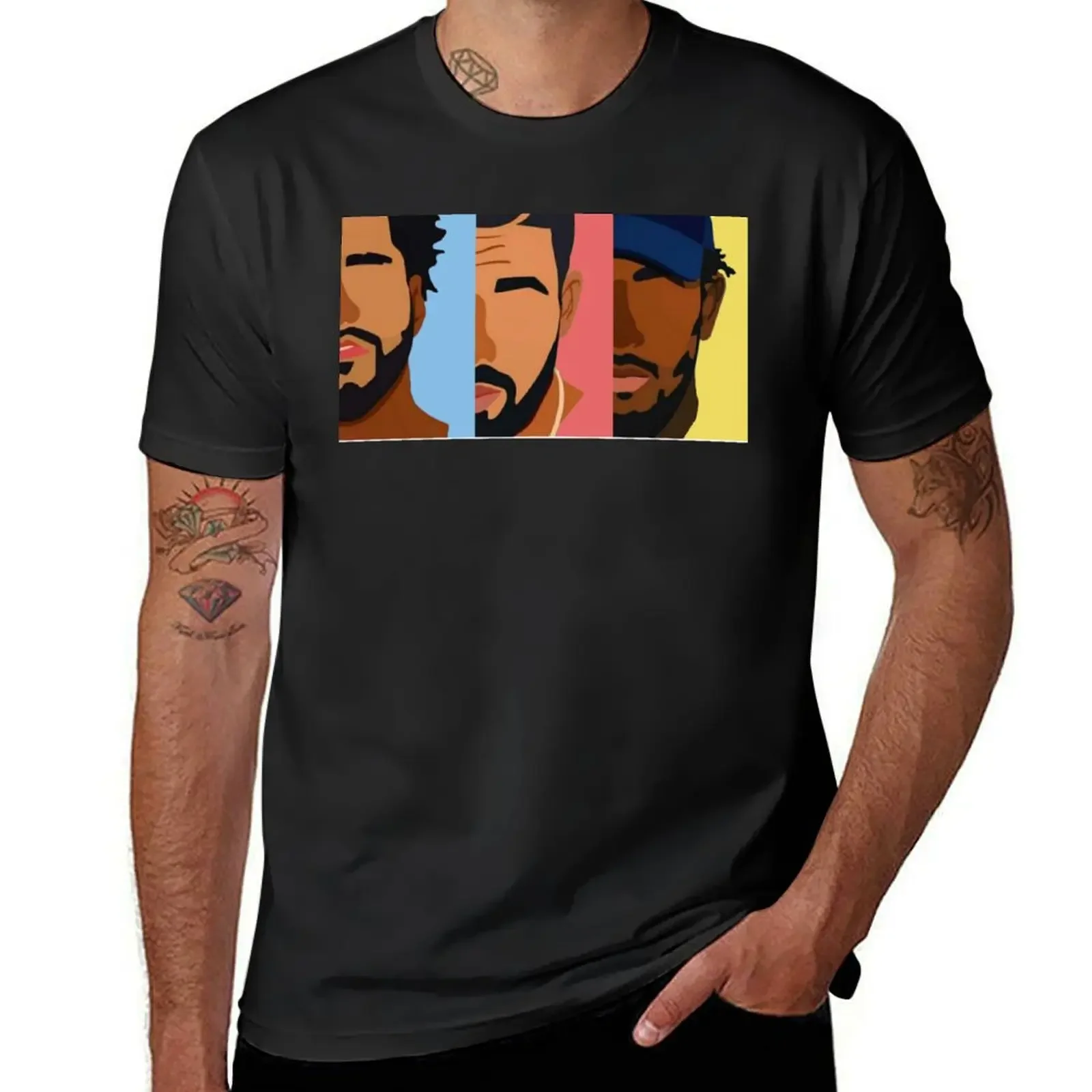 Drake, J Cole, Kendrick Lamar Shirt T-Shirt plus sizes Aesthetic clothing Men's cotton t-shirt