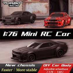 Turbo Racing MINI RC C75 1:76Road Radio-Controlled Car Mini Full Scale Remote Control Car Toy RTR Adult Children's Desk Toys