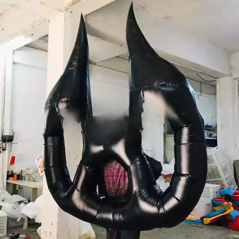 Outdoor Activity Props Black Inflatable Demon Wings Costume Inflatable Parade Demon Wings Set Performance