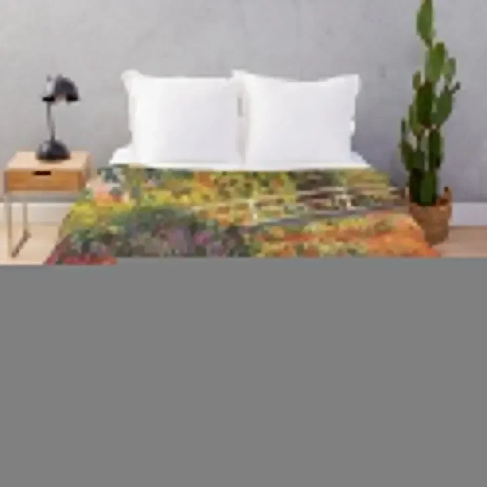 HD. Water Lily Pond, by Claude Monet. HIGH DEFINITION Throw Blanket Sofa Plaid Custom Blankets