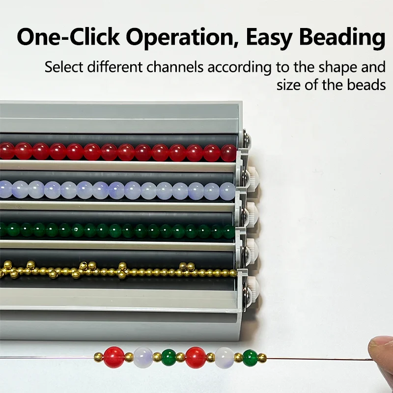 4 Channels Versatile Bead Threading Machine Adjustable Speed & Multi-Channel Options for Unique Beads