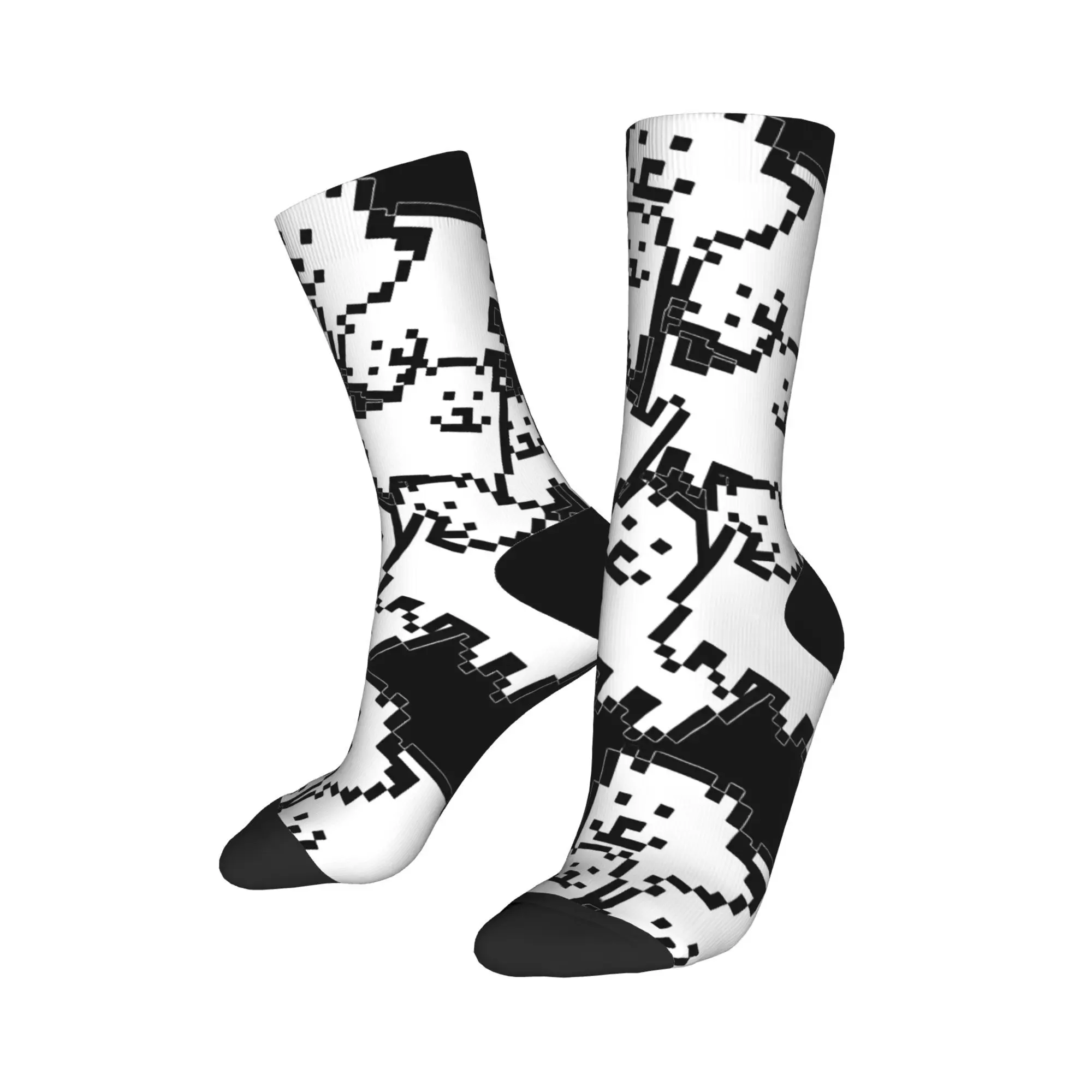 Undertale Annoying Dog Collage Socks Men's Women's Polyester Socks Harajuku Spring Summer Autumn Winter Middle Tube Socks Gifts