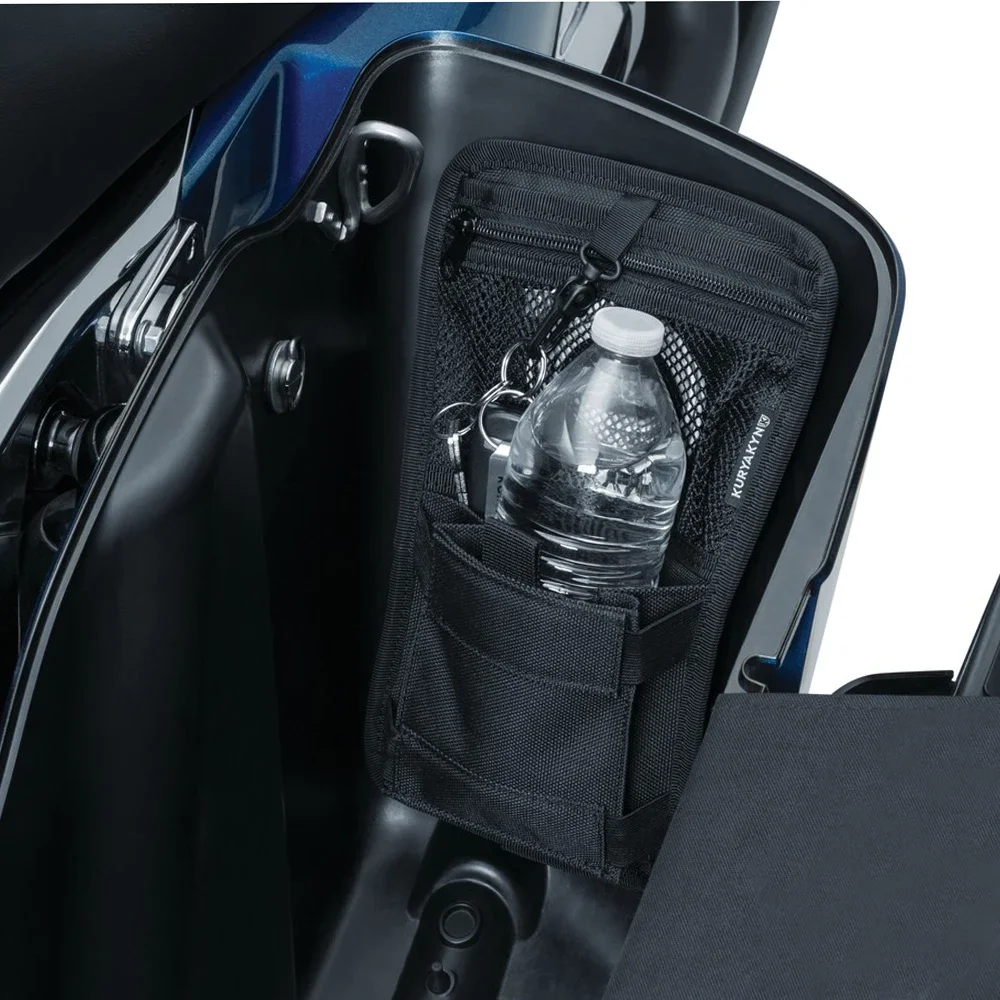حقائب سرج صلبة عالمية للدراجات النارية مع مجموعة أدوات داخلية - تناسب التجول ونماذج Road King & Street Glide