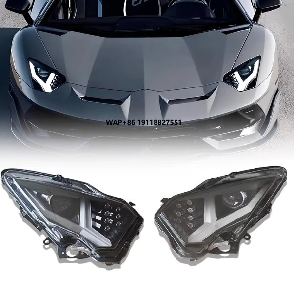 For LP700 750 Big Horn LED Headlight Assembly for 11-17 Model Front Illumination Coche Urus Performanten