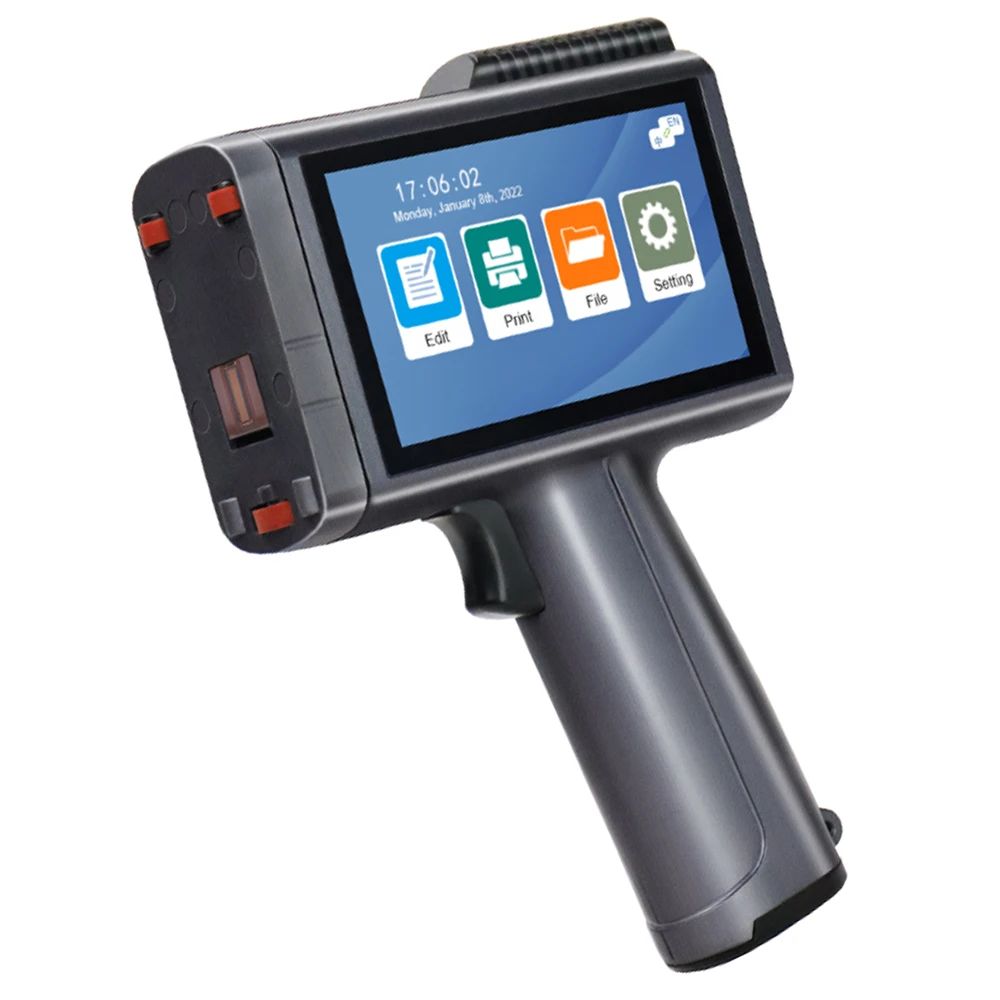 HD 600 DPI Handheld 4.3 Inch High Speed Portable Mini CIJ Thermal Quick-Dry Inkjet Printers for Wood Metal Plastic Packaging