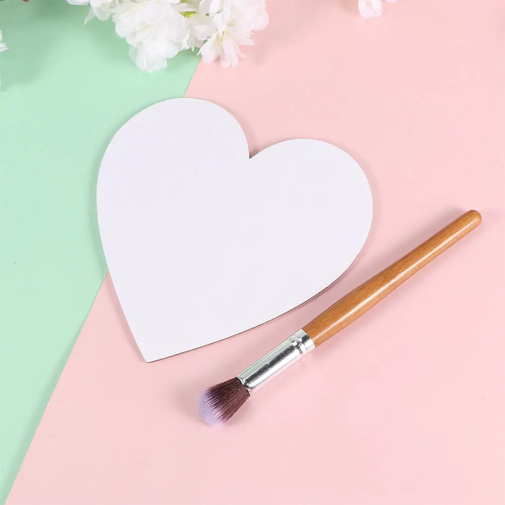 

10 Pcs Shape Oil Painting Heart Shape Painting Board Board Pure Cotton Canvas White Paper for Art Drawing Supplies Sketchpad