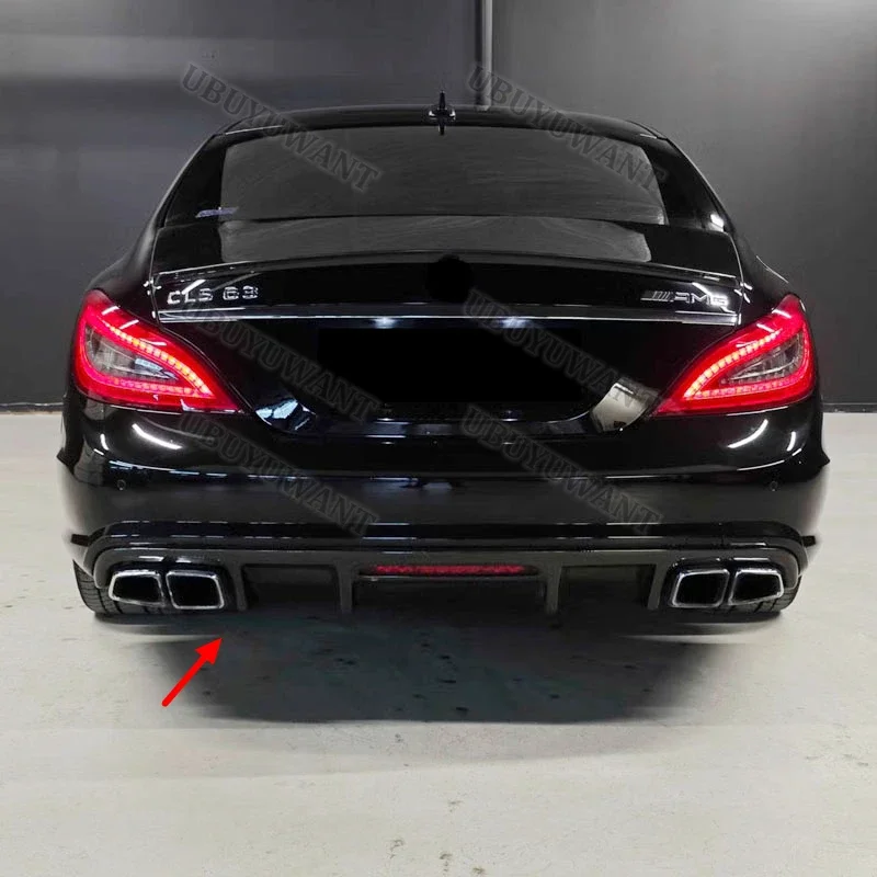 Für Benz CLS-Klasse W218 2011-2017 Auto-Heckstoßstangen-Diffusor Splitter Spoiler Hecklippe Karosserie-Kit