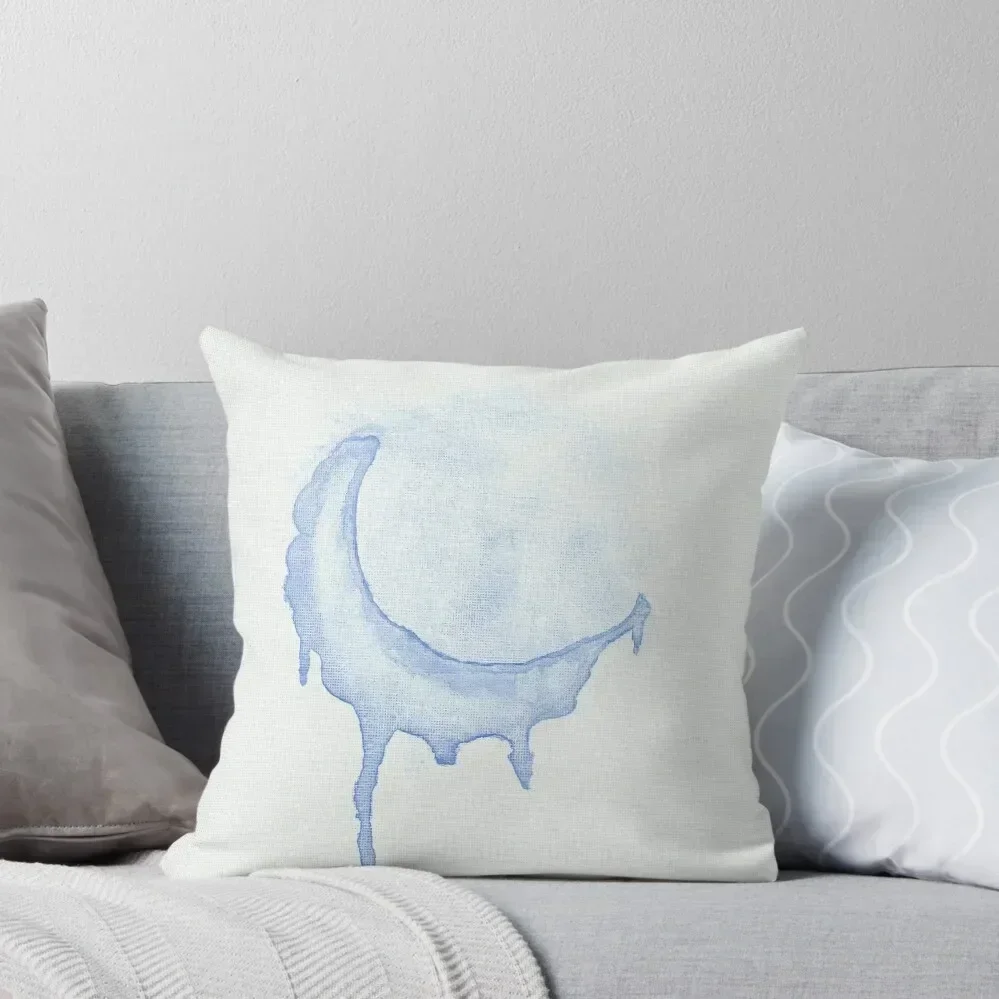 

Blue Moon Throw Pillow Marble Cushion Cover Anime Custom Cushion Photo anime girl pillow