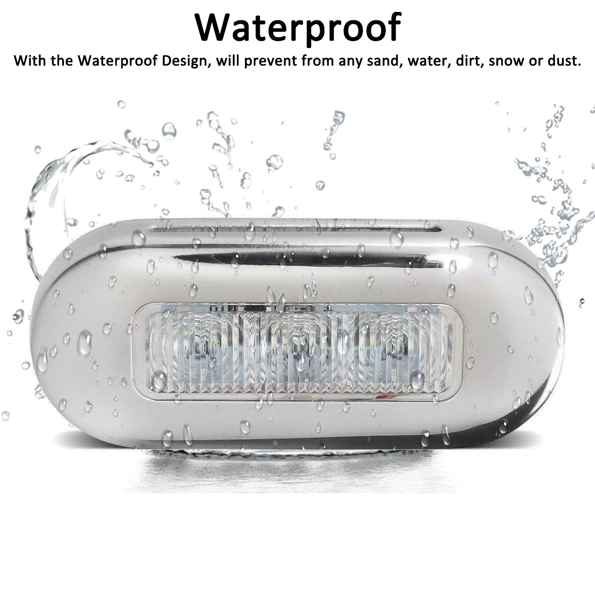 4 قطعة أضواء مجاملة للقارب البحرية الصف 24 فولت كبيرة مقاوم للماء كول الأزرق LED أضواء مجاملة درج سطح السفينة مصباح قارب الإنارات