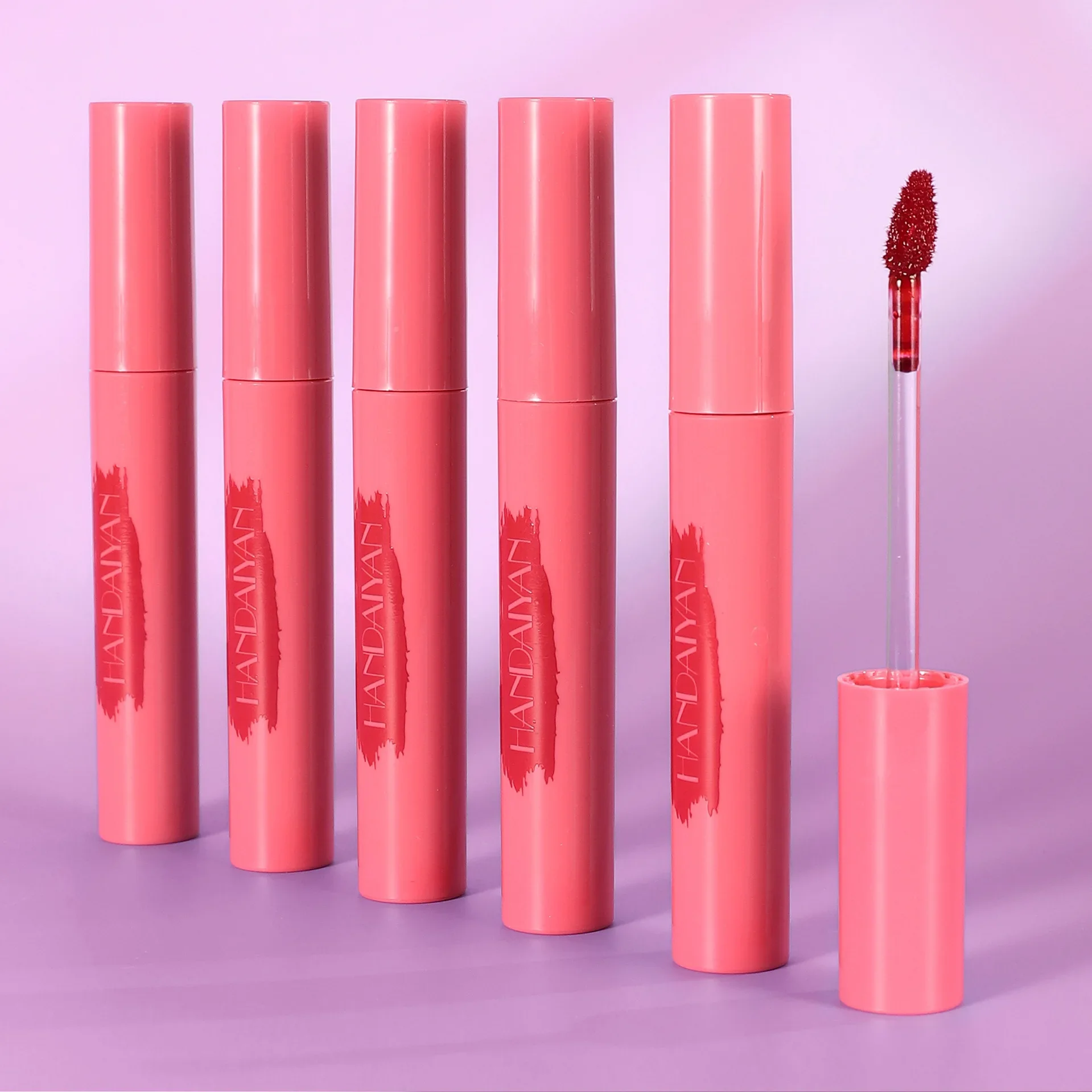 Lápiz labial líquido desgarro, 6 colores, tinte de labios mate, esmalte de labios resistente al agua, maquillaje de larga duración, brillo de labios rojo Sexy, cosméticos