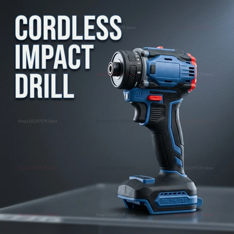 Brushless Cordless Electric Screwdriver 1/4 Inch 4000RPM Dual Speed 18V Battery for Home DIY Furniture Building and Repair