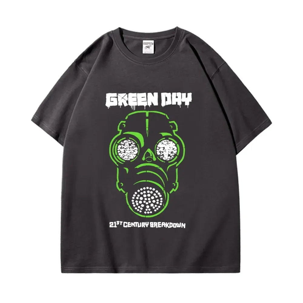 Green Day Rock Band Design Graphic T Shirts Men Gothic Fashion Oversized T-shirt Summer High Quality Cotton T-shirts Streetwear