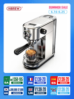 HiBREW 20Bar Semi Automatic Espresso Coffee Machine Temperature Adjustable Cold/Hot Super Slim Coffee Maker Cappuccino H10B