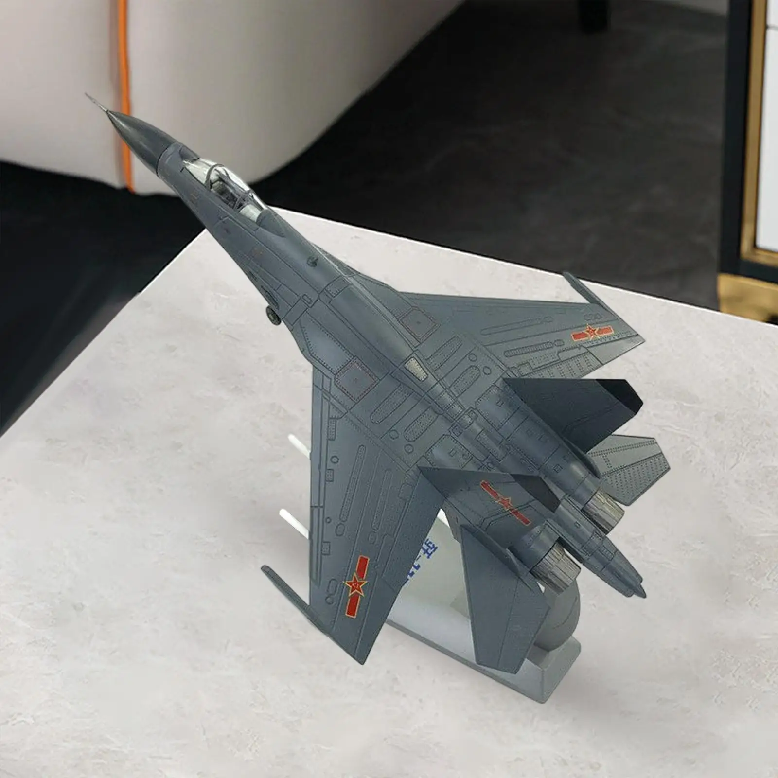 

Aircraft Desktop Decor Collection Gift Display with Display Stand Simulation Kids Toys 1/72 Alloy Model for J 11B